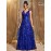 Elegant Royal Blue Sequin Gown for Women - V-Neck, Waist-Cinching Long Dress with Flowing Skirt, Perfect for Parties, Galas, and Formal Events, Formal Event Attire|Sequin Embellished Dress|Sleek Fitted Top