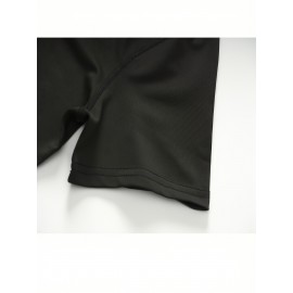 Women'S V-Neck T-Shirt with Left Chest & Sleeve Logo Print, Customizable Personal Design, Soft Breathable Stretch Fabric for Comfortable Movement - Perfect for, Casual Wear, Yoga, Dance & Sports Teams, Comfortable Fit, Durable Construction