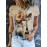 Women's French Art Style T-Shirt - Oil Painting & Eiffel Tower Print, Casual Short Sleeve Round Neck Top, Machine Washable All-Season Women's Clothing