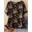 Plus Size, Oriented Plus Size Retro Multicolor Floral Print T-Shirt with Round Neck, Casual Spring/Summer Short Sleeve Top for Women - No Accessories Included