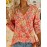 Plus Size, Plus Size Women's Casual Long Sleeve Pop Print T-Shirt